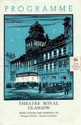 Buy Glasgow Theatre Royal 1953 'half Past Eight' Stanley Baxter Programme. • 2.75£