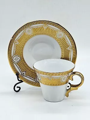Buy Vintage Queen Anne Gold Gilded Coffee Espresso Cup Luxurious Porcelain • 7£