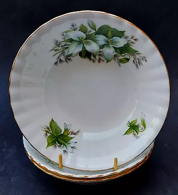 Buy Three Bone China Royal Albert Trillium Cereal Bowls • 19.99£