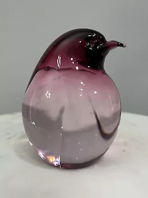 Buy Vtg Signoretto Oggetti Murano Art Glass Cranberry Penguin Bird Figurine Signed • 139.78£