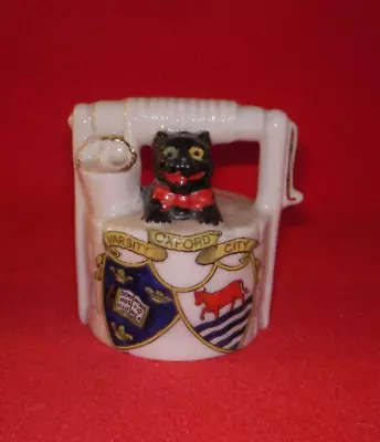 Buy Arcadian Crested China Black Cat In Well Oxford Varsity & City Crest • 13.99£