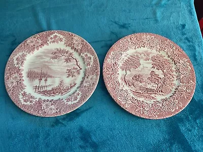 Buy English Ironstone Tableware Dinner Plates 9.5in Dia Derwent Water & A Castle X 2 • 16£