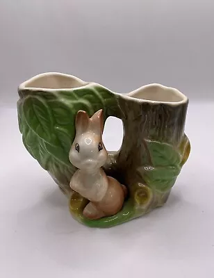Buy Vintage Withernsea Eastgate Fauna Pottery Double Vase Rabbit Stamped #25 • 8.99£