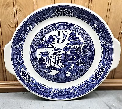Buy Blue Willow Ware By Royal Cake Plate Or Serving Platter With Handles 11.5  • 26.09£