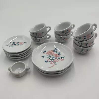 Buy Vintage 15 PC Children’s Porcelain Miniature Tea Set, Honghua Craft Floral • 11.10£
