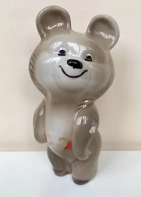 Buy Vintage. Porcelain Figurine USSR Olympic Mascot Symbols 1980 Bear Misha • 32.61£