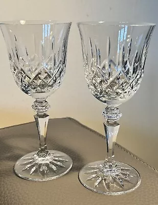 Buy Set Of 2 Vintage GALWAY Irish Cut Crystal LONGFORD Stem Wine Glasses 6.5” • 23.29£