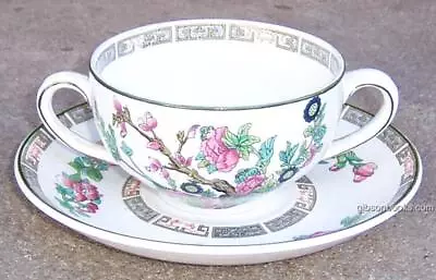 Buy John Maddock English China Indian Tree Bouillon Cup Saucer Vintage Tableware • 14.90£