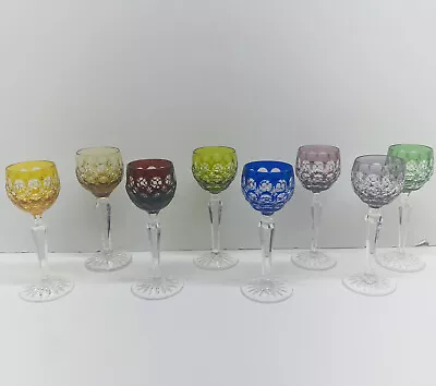 Buy Villeroy & Boch  Crystal Wine Glasses 5 1/2  Multicolor Lot Of 8 • 186.39£