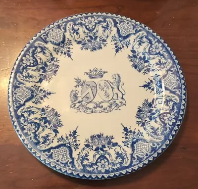 Buy Gien French Plate Coat Of Arms Heraldry Blue Transferware • 31.69£