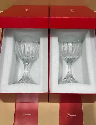 Buy Baccarat Crystal Massena About 15cm Red Wine Glasses Set Of 2 Unused • 170.82£