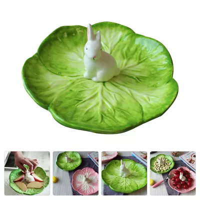 Buy  Kids Plate Dinnerware Rabbit Cabbage Children Dried Fruit Dish Student • 17.25£