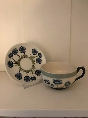 Buy Rare Superb William Moorcroft For Macintyre Blue Poppy Cup And Saucer • 99.99£