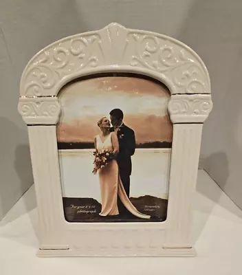 Buy Belleek  Irish Porcelain Picture Frame Classic Gold 2894 8 X 10 Wedding • 46.59£