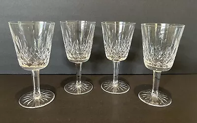 Buy Set Of 4 WATERFORD Ireland Crystal Water Wine Goblets Glasses LISMORE  6 7/8” • 85.79£