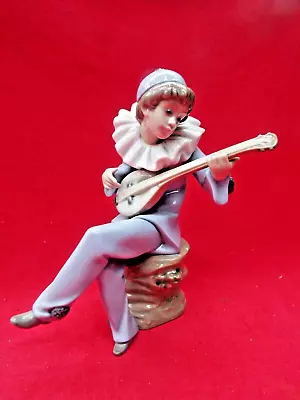 Buy LLADRO NAO  Strumming  1078 Pierrot Boy Playing Mandolin Figurine • 17.99£