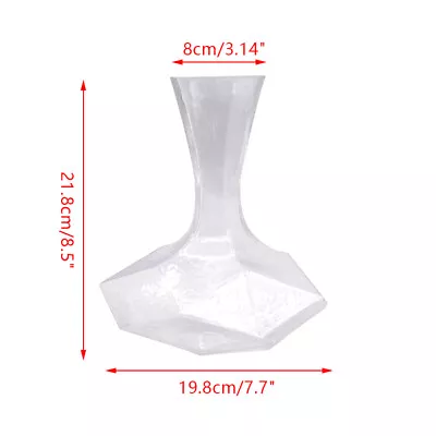 Buy Irregular Wine Decanter Creativity 1450ml Decanter Dispenser Crystal Glass W>:> • 22.48£