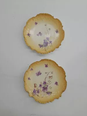 Buy Set Of 2 Side Plates Violets Pattern Pearce Bayswater M Redon Limoges Antique • 54.99£