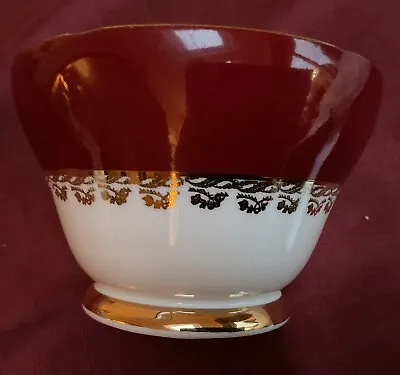 Buy H. M. Sutherland Bone China Red, White & Gold Sugar Bowl • 4.99£