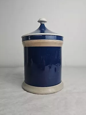 Buy Antique English Solid Blue Pearl Ware Glazed Pottery Apothecary Jar 7.25  • 186.38£