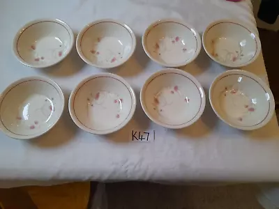 Buy Vintage Eit English Ironstone Tableware Floral Pattern Cereal Dessest Bowls X 8 • 20£