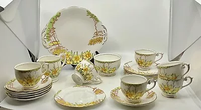 Buy Vintage Queen Anne Fine Bone China Springmorn 21 Piece Tea Set Sh 83 • 59.99£