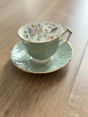 Buy Aynsley Tea Cup And Saucer With Pembroke Pattern • 65£