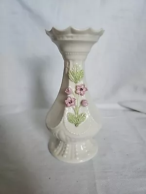 Buy Belleek Ireland Parian China 7'' Cherry Blossom Vase - 9th Mark 1997-2000 • 15£