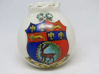 Buy Arcadian China Crested Ware Eyam Derbyshire Vase 4cm • 3.99£