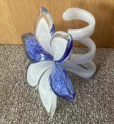 Buy Hand Made Murano Style Art Glass Twisted Stem Candle Holder • 14.99£