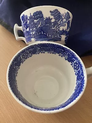 Buy Woods Pottery England- Spare Old Willow Pattern Teacups X 2 • 4£
