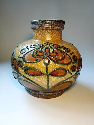 Buy Vintage 1970's Strehla Keramik  East German Fat Lava Ceramic Vase • 26£