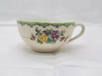 Buy Noritake Hand Painted Tea Cup Green Yellow And Purple Flowers Rare • 8.38£