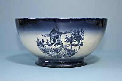 Buy  ROYAL BONN  DELFT  Bowl  Blue & White WINDMILLS C1890 7.2   Diameter   • 39£