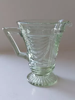 Buy Sowerby Art Deco Green Glass Jug Pitcher Vintage England Swag & Column  • 22£