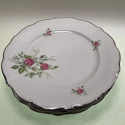 Buy Chalfonte Fine China “Rose” Dinner Plates - Set Of 4 • 37.27£