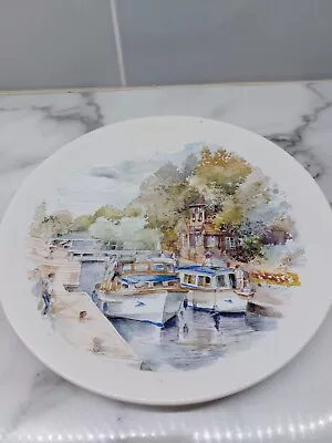 Buy Vintage Poole Pottery Plate Transfer Print 1980's? Summer On The Thames • 8.99£