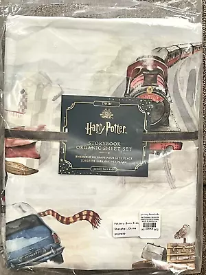 Buy NEW Pottery Barn Kids Harry Potter Storybook Twin 3pc Sheet Set • 93.15£