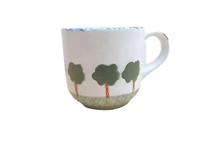 Buy Price Kensington Potteries Hand Painted Spongeware  Cup/ Small Mug Tree Design  • 5£