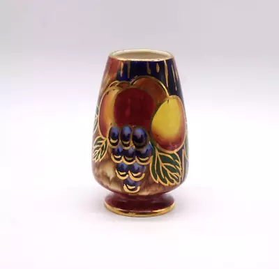 Buy OLDCOURT WARE Vase Hand Painted Gold Fruit Lustre Ceramic 13cm Multicoloured • 3.49£