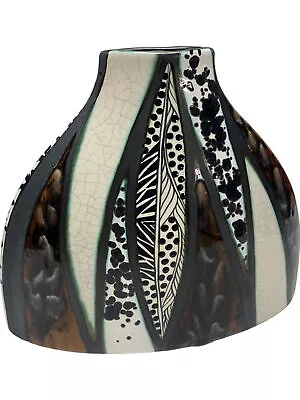 Buy South African Studio Pottery Decorative Abstract Pattern Ceramic Vase C15 Y366 • 8.50£