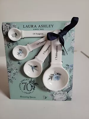 Buy Laura Ashley 70 Years Porcelain Measuring Spoons Set Floral Bird Butterfly New • 7.49£
