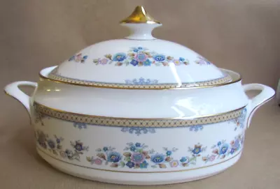 Buy Minton China Byron Pattern Lidded Vegetable Bowl - 2nd Q (10740) • 65£