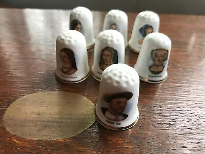 Buy Henry VIII & His Six Wives  Fenton Thimble Collection English Bone China • 12£