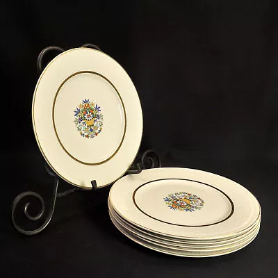 Buy Alfred Meakin Set Of 6 Salad Plates Center Floral Basket Gold Embossed 1874-1897 • 92.24£