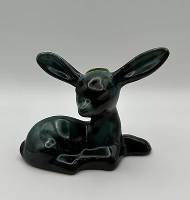 Buy Blue Mountain Pottery Fawn Deer Long Ear Figurine Green Black Drip Glaze Canada • 14.60£