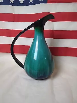 Buy BMP Blue Mountain Pottery Blue Green Black Drip Glaze 11  Pitcher MCM Canada • 23.29£