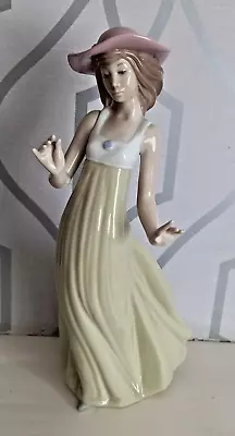 Buy Nao 1158 Gentle Breeze Girl With Hat Figurine ~ 1990s ~ Slight Damage • 5£