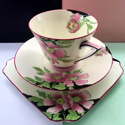 Buy Art Deco,Vintage Royal Doulton China  Rosea  Tea Trio,Teacup,Saucer & Tea Plate • 70£
