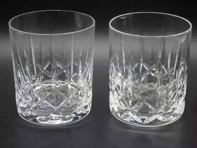 Buy PAIR Of WATERFORD Crystal LISMORE Short Stories WHISKY 12oz FLAT TUMBLERS • 79£